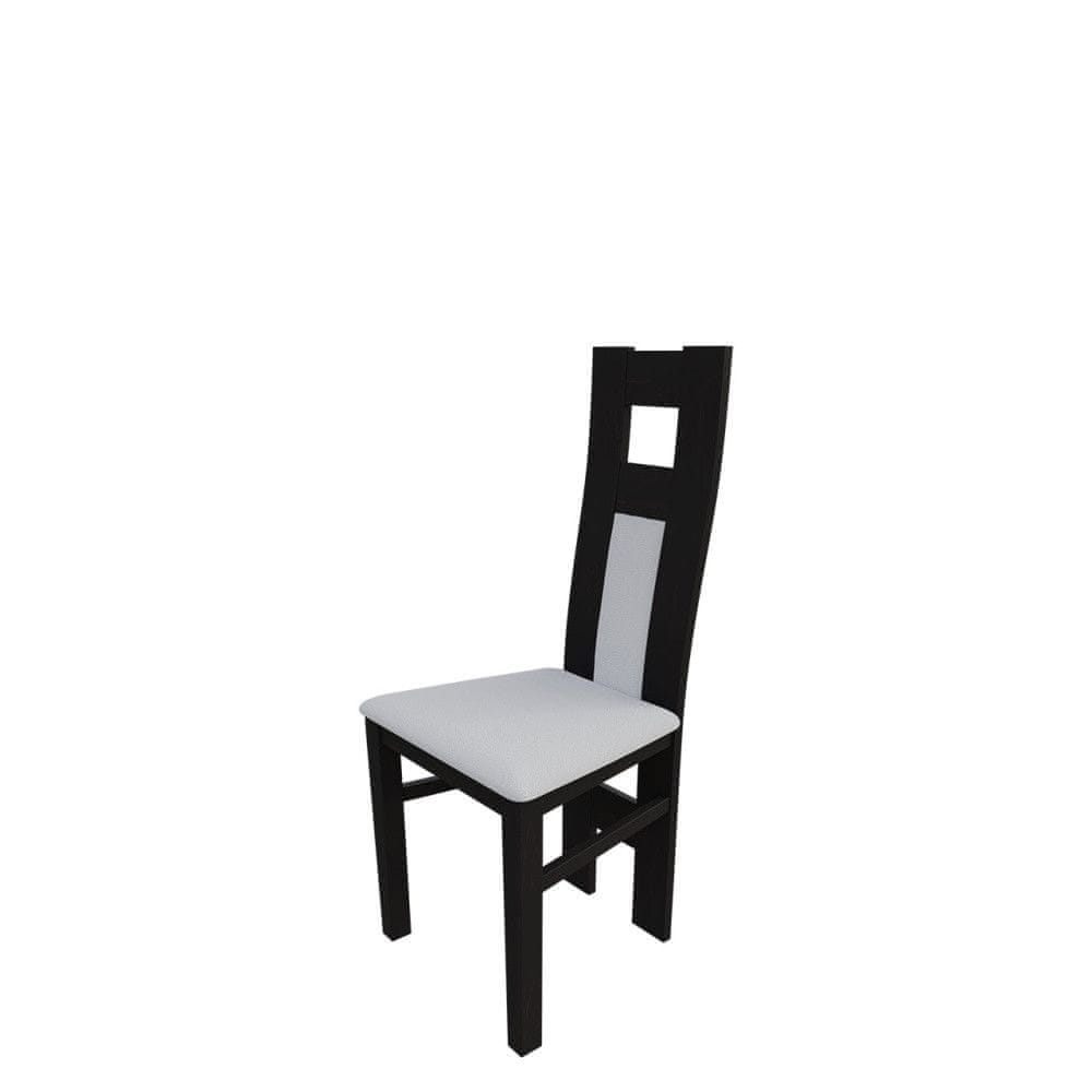 Veneti Jedálenská stolička MOVILE 20 - wenge / biela ekokoža